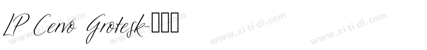 LP Cervo Grotesk字体转换